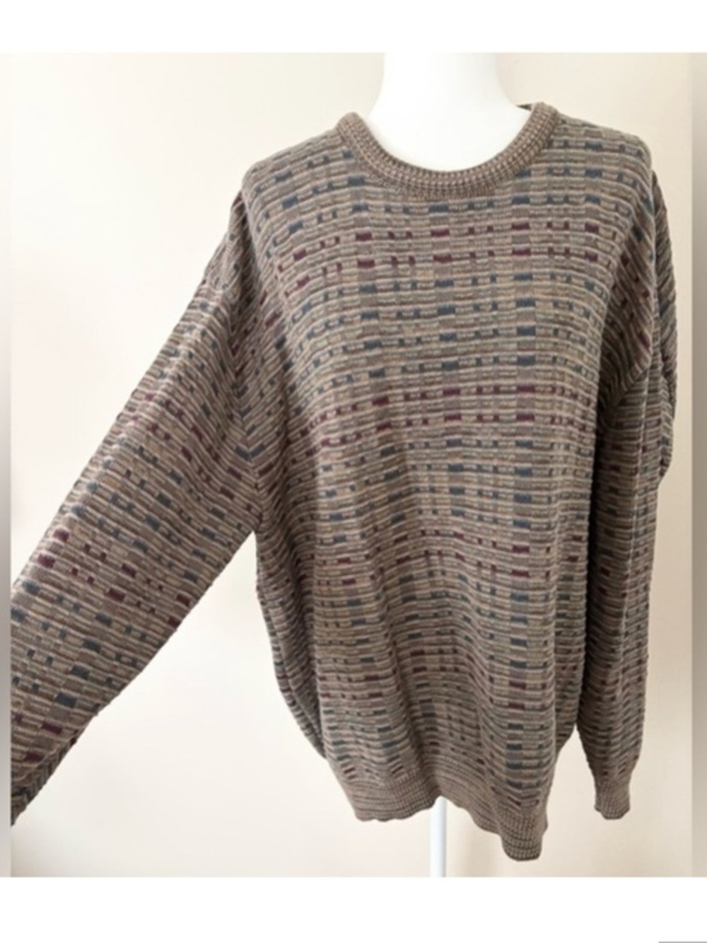 Vintage 90s Oversized Cotton‎ Grandpa Sweater
